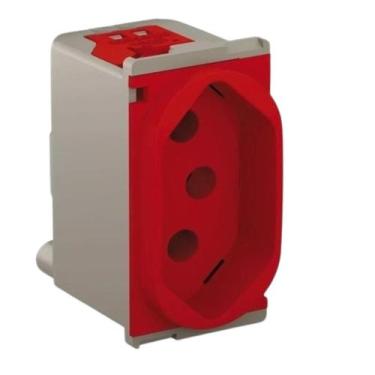 Imagem de Modulo Tomada 2p+t 10a 250v Vermelha Pial Plus - 615039 - Pial Legrand
