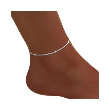 Imagem de Tornozeleira Feminina Em Prata 925 Com Zircônia CZ, Charmosa, À Prova 