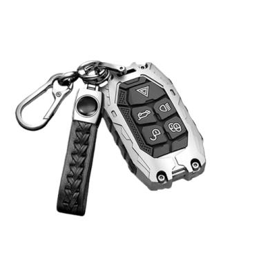 Imagem de Capa para chave remota de carro, compatível com land rover range sport evoque freelander velar discovery 4 jaguar xe xj xf guitarra(A silver set)