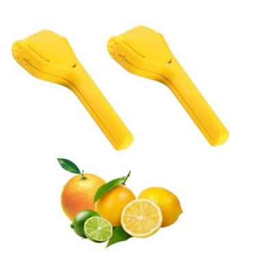 Imagem de Espremedor manual de limão, fácil de usar, muito resistente, espremedor de limão, espremedor de limão para espremer limões, 2 pacotes amarelos, HomeyVenture