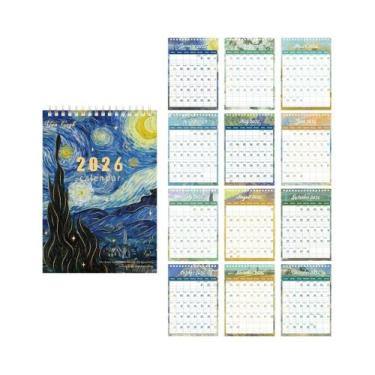 Imagem de Calendário De Parede A4 Com Capa De Papel Bronzed Estrelado, Organizad