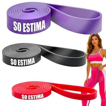 Imagem de Kit Super Band Elástico de Resistência Longo 3 Intensidades 4–36kg em Látex Premium para Treino Funcional, Musculação, Alongamento e Fisioterapia para Glúteos e Pernas em Casa, Academia e Ar Livre