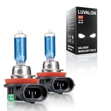 Imagem de LUVALON H11 Lâmpadas de farol de halogêneo para farol alto baixo e substituição de farol de neblina 12V 55W 5000K, pacote com 2