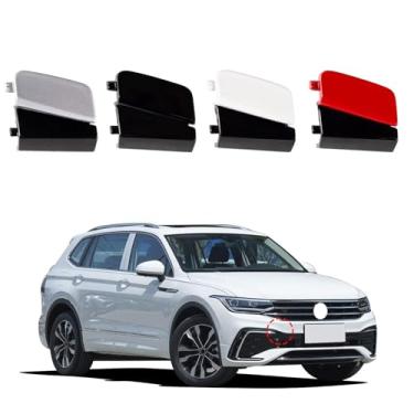 Imagem de CZShiYue Tampa do gancho de reboque do para-choque dianteiro do carro olho de reboque para VW Tiguan X/L 2022 2023 2024 acessório de substituição prata lado direito do passageiro