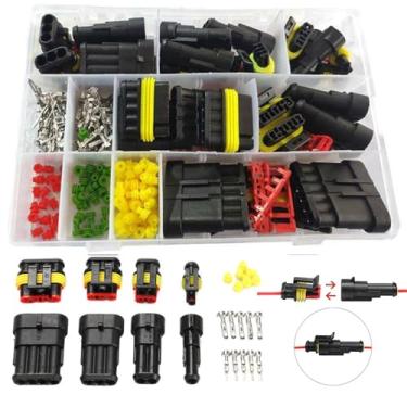 Imagem de Kit de conector de fio automotivo automotivo de terminal à prova d'água HID 296pcs para peças de reposição náuticas de carro automotivo 1-6 pinos