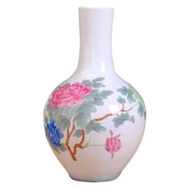 Imagem de Vaso decorativo de cerâmica moderna de alta qualidade para decoração de flores secas, arte, casa, casa, sala de estar, quarto, escritório, decoração de cerâmica
