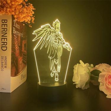 Imagem de Luz noturna LED 3D Overwatch | Tema Angela Ziegler
