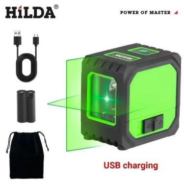 Imagem de Nível A Laser 2 Linhas Bateria Recarregável Profissional Cruz Horizont