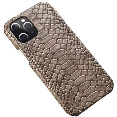 Imagem de MURVE para Apple iPhone 11 (2019) 6,1 polegadas, capa traseira de telemóvel com padrão Python à prova de choque de couro [proteção de ecrã e câmara] (cor: B)