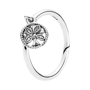 Imagem de Anel De Pedra Coração Luminosa Vermelha Em Forma De Floco De Neve Com 