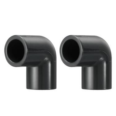 Imagem de DTGN 10 peças de encaixe de PVC de cotovelo 90° de 3/10.2 cm, encaixe de tubo de PVC de grau de mobiliário bidirecional, conector de cotovelo de canto DIY para móveis de construção, conexão de