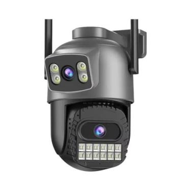 Imagem de Câmera IP Wi-Fi Externa 15MP Com Tela Dupla, Zoom 10X, PTZ, Vigilância