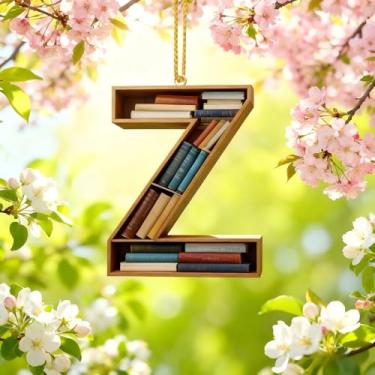 Imagem de Enfeites de Natal A-Z Cristal Pendurado, Enfeites de Árvore de Natal Artesanais com Letra Z, Decoração de Carro e Casa - Decoração Artesanal de Acrílico de Natal, Ideias de Troca de Presentes para