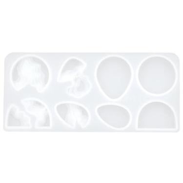 Imagem de Molde grande redondo de resina de silicone macio DIY joias pingente ferramenta de artesanato