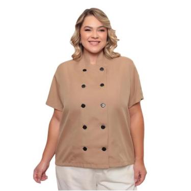 Imagem de Dolma Chef Feminina Plus Size Teodora Bege, G2