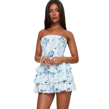 Imagem de Princess Polly Vestido feminino Sunkiss com babados, Branco, 34