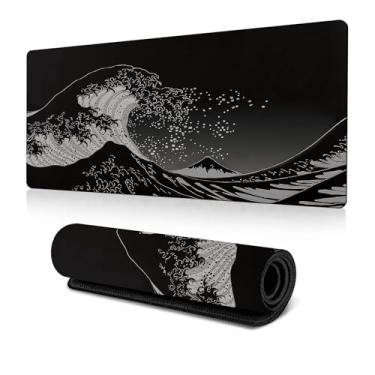 Imagem de 1 mouse pad grande estendido para jogos 70 x 29 cm – tapete de mesa completo com bordas costuradas, base de borracha antiderrapante para casa/escritório