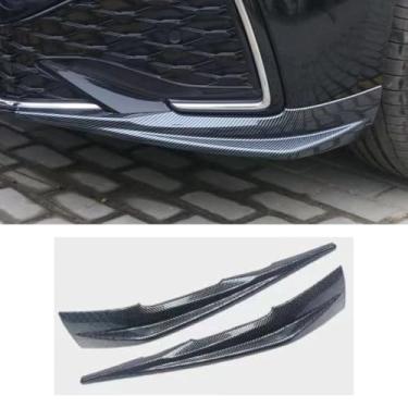 Imagem de Kit de carroceria de spoiler difusor de para-choque dianteiro para carro compatível com Passat 2022-2025 Protetor de para-choque acabamento de canto acessórios para carro (aparência de carbono)