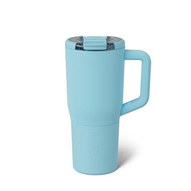 Imagem de BrüMate Müv - Caneca de café isolada 100% à prova de vazamento de 740 ml com alça e tampa - Caneca de viagem de café de aço inoxidável - Xícara de café de parede dupla (geleira)