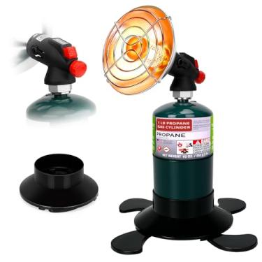 Imagem de Aquecedor externo portátil pequeno, aquecedores externos leves para barraca de acampamento (tanque de propano não incluído)