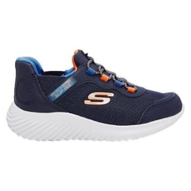 Imagem de Tênis Skechers Bounder Brisk Burst Marinho e Azul Infantil-Unissex