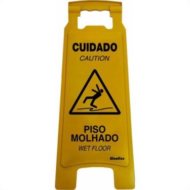 Imagem de Placa Sinalizacao Dobravel Sinalize (Piso Molhado) 700Al
