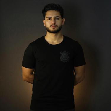 Imagem de Camisa Corinthians All Black Algodão Masculina-Masculino