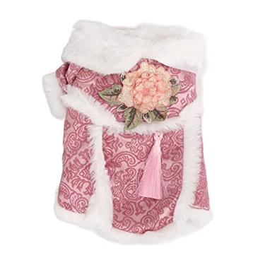 Imagem de SIWOTED Outono e Inverno Cães Pequenos Vestido Cães de Estimação Ano Novo Chinês Senhoras Roupas Festivas Estilo Chinês (S)