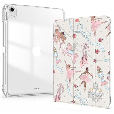 Imagem de Idocolors Linda capa para iPad (A16) 11ª geração 2025 11 polegadas/10ª geração 2022 11,9 polegadas 2022, capa traseira de acrílico transparente com suporte para lápis, vários ângulos destacáveis