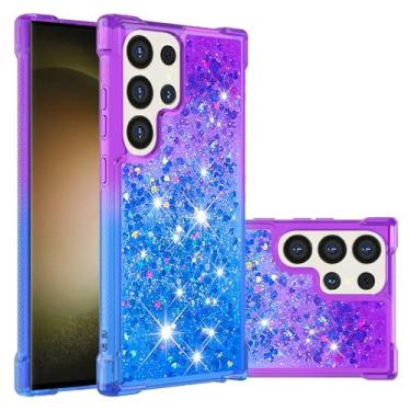 Imagem de Capa para celular com glitter degradê e areia movediça líquida para Samsung Galaxy S25 Edge S24 S23 S22 Ultra S21 Plus S20 FE 5G, capa anti-queda, YB, JLS, DS03, para Galaxy S22+ 5G
