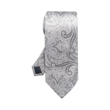 Imagem de Gravata Clássica Masculina Cinza Xadrez De Seda 8cm Acessório Para Ter