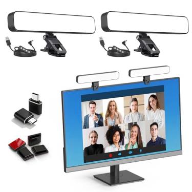 Imagem de ALTSON Luz de videoconferência de 16 W, 2 peças, iluminação de zoom para monitor de computador, webcam, laptop, luz de transmissão de LED, luz de anel de mesa para podcasts de gravação de vídeo