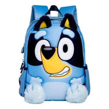 Imagem de Mochila Bluey Bingo Creche Passeio Relevo 3d Zíper Tratorado - - XERYU