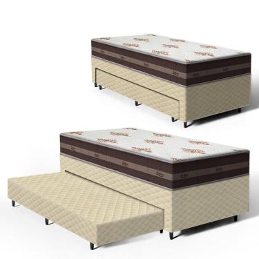 Imagem de Cama Box Com Auxiliar Solteiro + Colchao De Molas Anjos 88