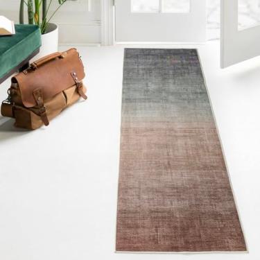 Imagem de Tapete Passadeira Sala Quarto Escritório 1,80m x 60cm Antiderrapante Base Emborrada Berlim (Estampa 02)