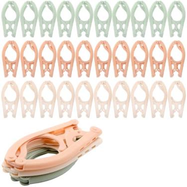 Imagem de 30 cabides de viagem, cabides dobráveis portáteis e organizadores de cabides dobráveis, acampamento, itens essenciais de voo, cabides dobráveis que economizam espaço para malas, trailers e viagens