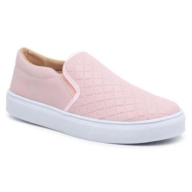 Imagem de Tênis Slip On Masculino Conforto Sem Cadarço - Bono Rock, Rosa, 38