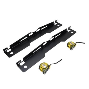Imagem de Generic Kit de Ferramentas para Alinhamento de Rodas, Placas Duráveis ​​para Medição Precisa, 2 Peças, Preto Com Fita Métrica, Resistente para Manutenção Automotiva