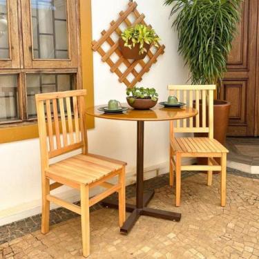 Imagem de Cadeira Mineira De Madeira Maciça Com Verniz Natural Cozinha - Verde G