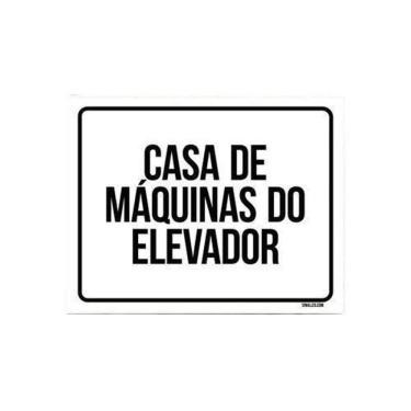 Imagem de Kit 5 Placas Ambiente Casa De Máquinas Do Elevador