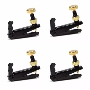 Imagem de Micro Afinador Violino Svn-03 Preto E Dourado Kit Com 4