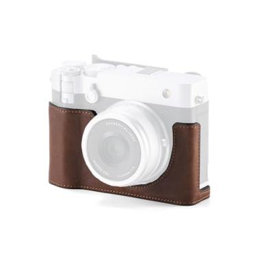 Imagem de Tilta Capa de couro para câmera compatível com Fujifilm GFX100RF – marrom | Ajuste personalizado com aderência integrada, aba de acesso à bateria | Couro genuíno leve, proteção inferior do corpo