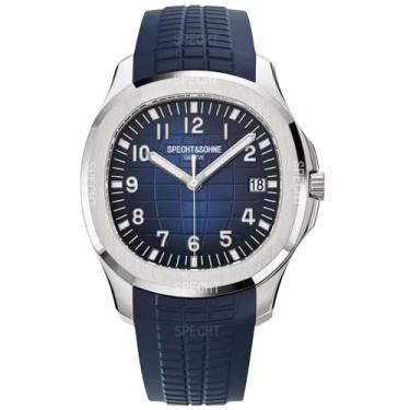 Imagem de SPECHT&SOHNE Relógio mecânico automático executivo 2023 pulseira de borracha Miyota 8215 Movt relógio de pulso esportivo à prova d'água 42 mm relógios luminosos relógio masculino, Bule, Esportivo