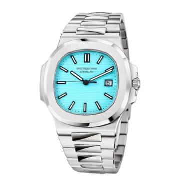 Imagem de SPECHT&SOHNE Relógios automáticos masculinos japoneses Miyota 8215 relógio mecânico aço inoxidável safira à prova d'água, Azul Tfn