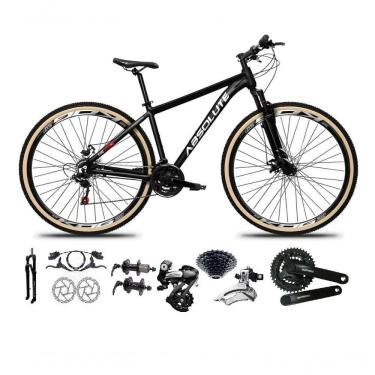 Imagem de Bicicleta Aro 29 Absolute Nero 5 Shimano Altus 24v Freios Hidráulicos Garfo Com Trava Pneu Com Faixa Preto Tam 19