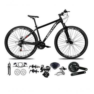 Imagem de Bicicleta Aro 29 Absolute Nero 5 Shimano Altus 24v Freios Hidráulicos Garfo Com Trava Preto Tam 21
