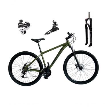 Imagem de Bicicleta Aro 29 Absolute Nero 5 Câmbio Shimano 24v Acera K7 Garfo Trava Freio A Disco - Oliva