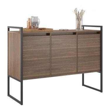 Imagem de Buffet Aparador Industrial 3 Portas Para Sala De Jantar Affara