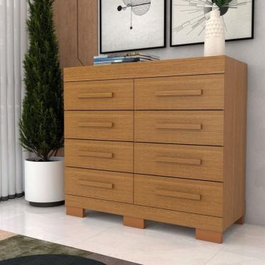 Imagem de Cômoda Milano 8 Gavetas 100% Mdf Cinamomo - Panorama Móveis