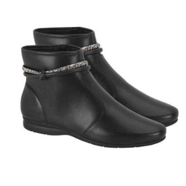 Imagem de Bota Beira Rio Rasteira Cano Curto Strass-Feminino